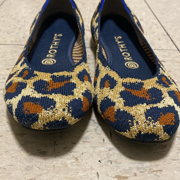 Rothy’s Square Flat Leopard Print size 7.5 - Picture 2 of 5